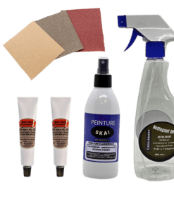Kit de réparation et de recoloration pour le skaï